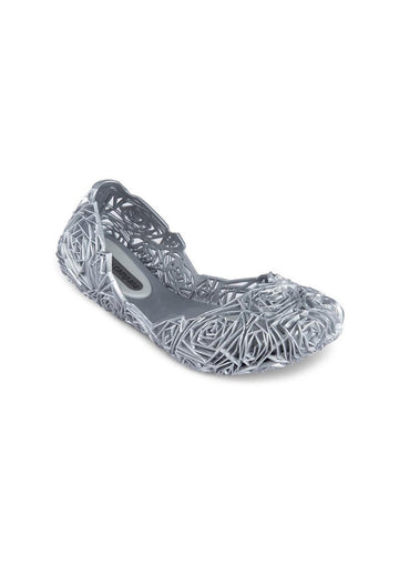 Melissa Campana Fitas II Flats (Silver)