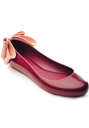 Melissa Space Love Bow Ad (Burgundy/Pink)