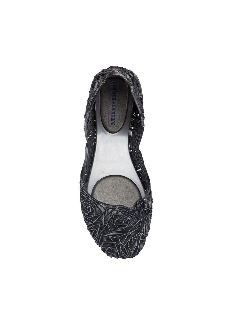 Melissa Campana Fitas II Flats (Black Silver) - MDreams Malaysia