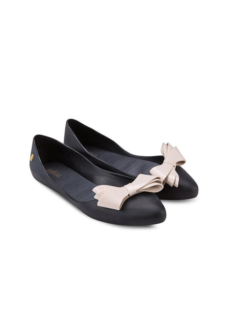 Melissa Trippy IV Flats (Black/Beige)