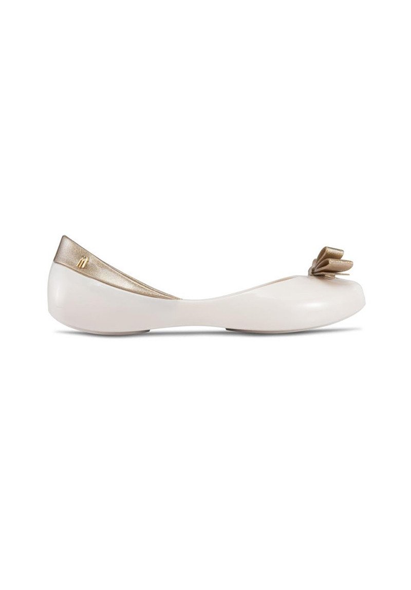Melissa Queen Flats (White/Gold)