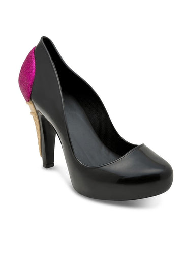 MELISSA INCENSE+KARL LAGERFELD (Black/Pink, Shiny)