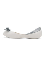 Melissa Queen Flats (White/Silver)