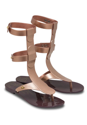 VW Anglomania + Melissa Harmonic Gladiator II (Burgundy/Pink)