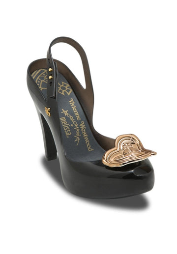 VW Anglomania + Melissa Ultragirl Heel (Black/Bronze)