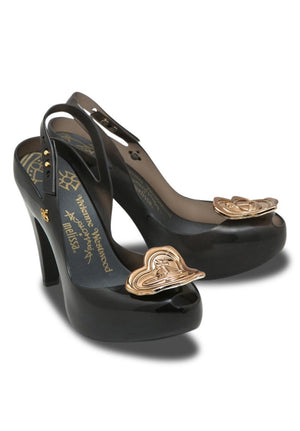 VW Anglomania + Melissa Ultragirl Heel (Black/Bronze)