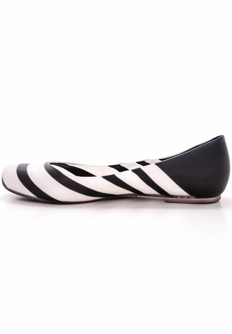 Melissa Divine V Stripes (Black / White)