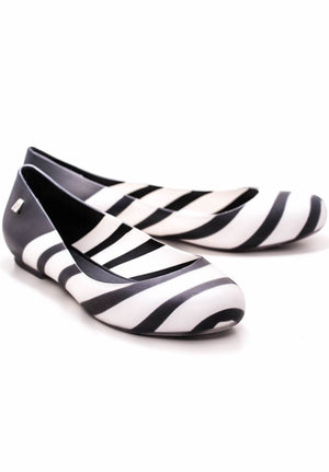 Melissa Divine V Stripes (Black / White)