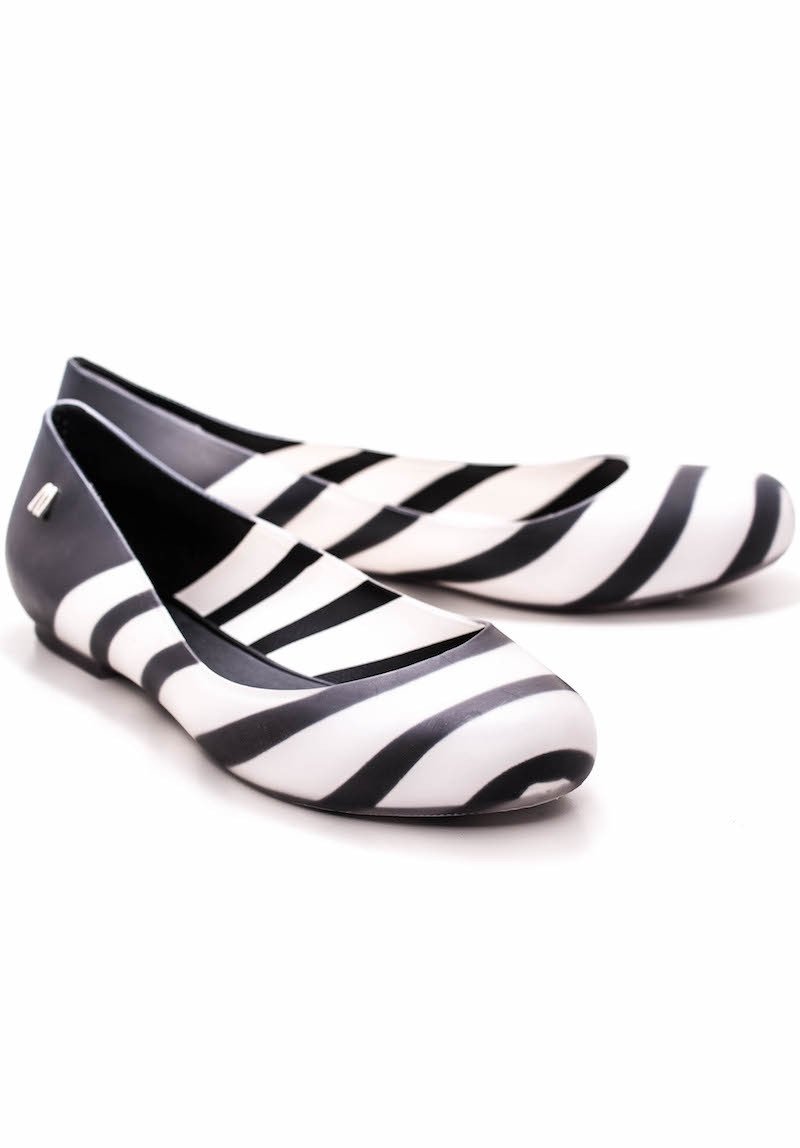 Melissa Divine V Stripes (Black / White)