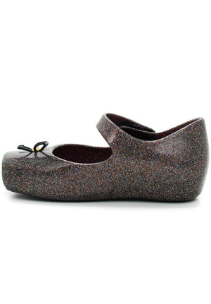 Mini Melissa Ballet (Black Glitter)