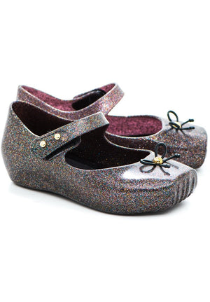 Mini Melissa Ballet (Black Glitter)