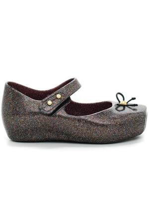 Mini Melissa Ballet (Black Glitter)