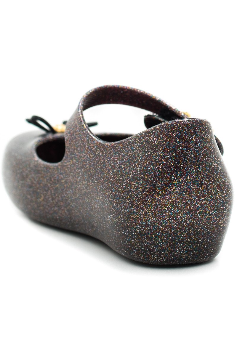 Mini Melissa Ballet (Black Glitter)
