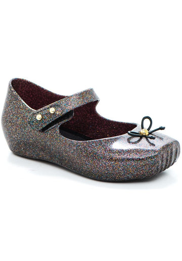 Mini Melissa Ballet (Black Glitter)