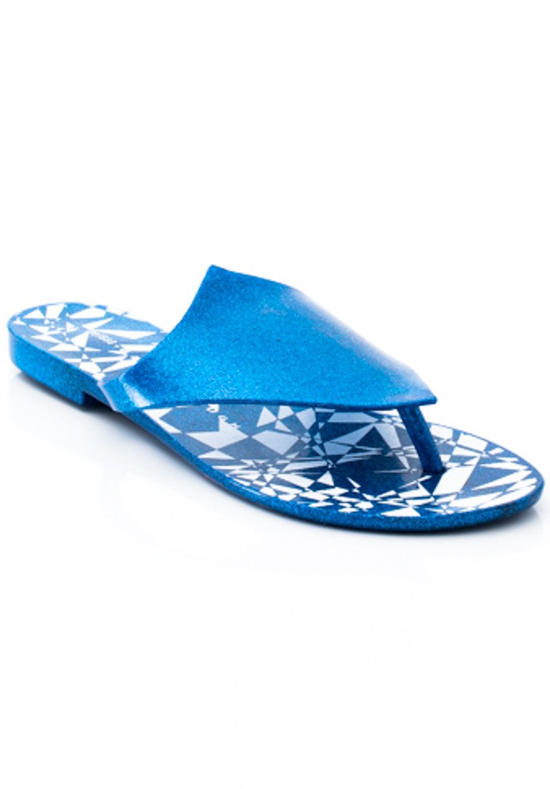 Melissa Aileron Flip Flop + Gareth Pugh (Blue White) - MDreams Malaysia