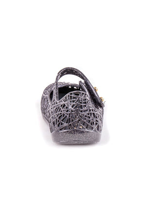 Mini Melissa Campana Zig Zag VI BB (Black/Silver Glitter  )