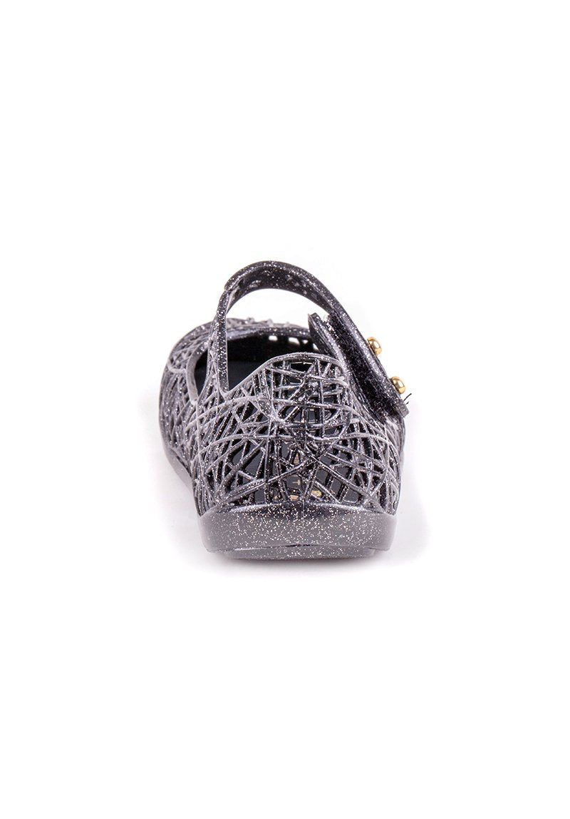 Mini Melissa Campana Zig Zag VI BB (Black/Silver Glitter  )