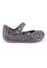 Mini Melissa Campana Zig Zag VI BB (Black/Silver Glitter  )